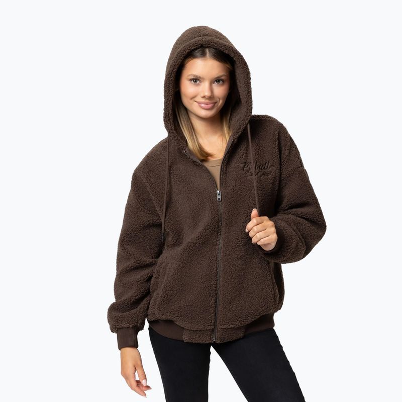 Women's sweatshirt Pitbull Daisy Hooded Zip dark chocolate 4