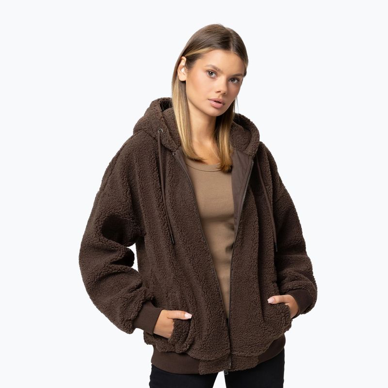 Women's sweatshirt Pitbull Daisy Hooded Zip dark chocolate 5