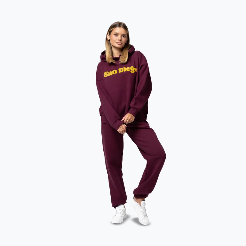 Women's sweatshirt Pitbull San Diego Hooded grape wine 2