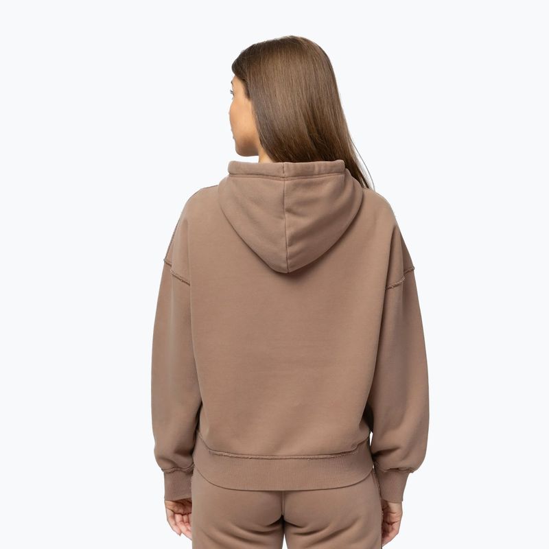 Women's sweatshirt Pitbull Lovia Hooded chocolate mousse 3