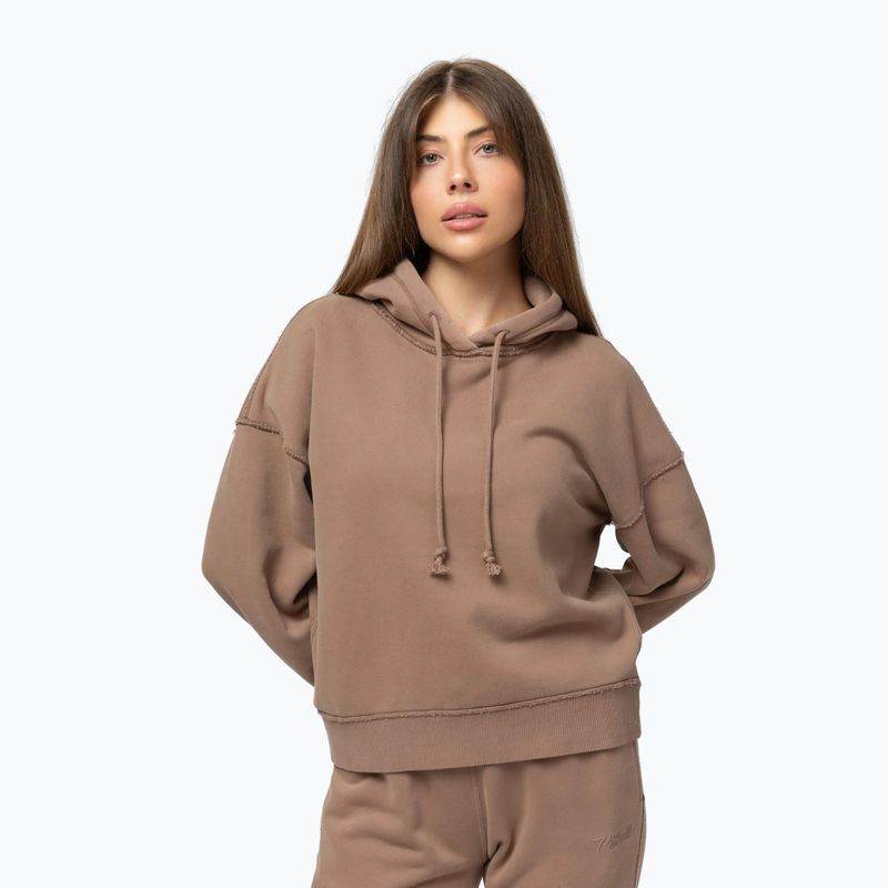 Women's sweatshirt Pitbull Lovia Hooded chocolate mousse 4