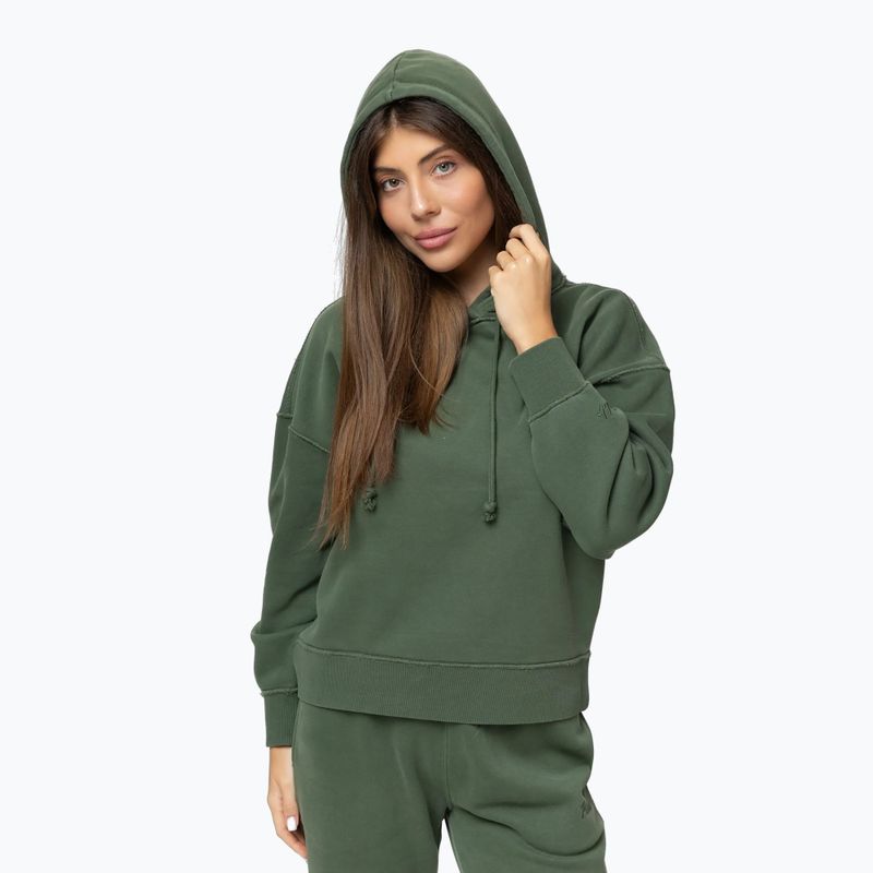 Women's sweatshirt Pitbull Lovia Hooded sage green 4