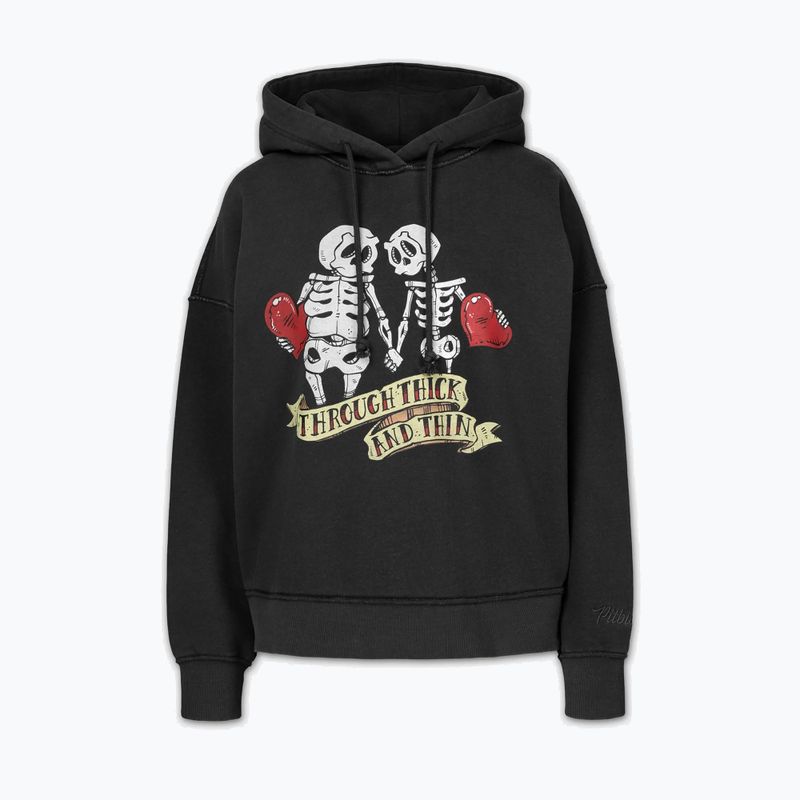 Women's sweatshirt Pitbull Thick & Thin Hooded dark graphite 4