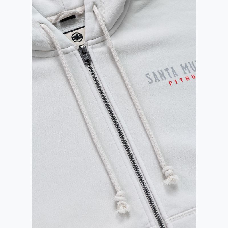 Women's sweatshirt Pitbull Santa Muerte Hooded Zip white stone 10