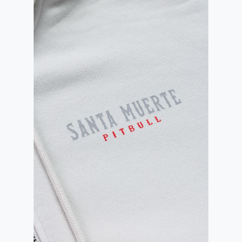 Women's sweatshirt Pitbull Santa Muerte Hooded Zip white stone 11