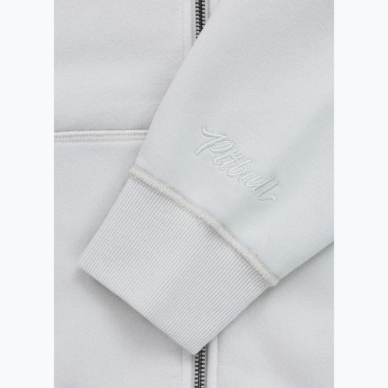 Women's sweatshirt Pitbull Santa Muerte Hooded Zip white stone 13