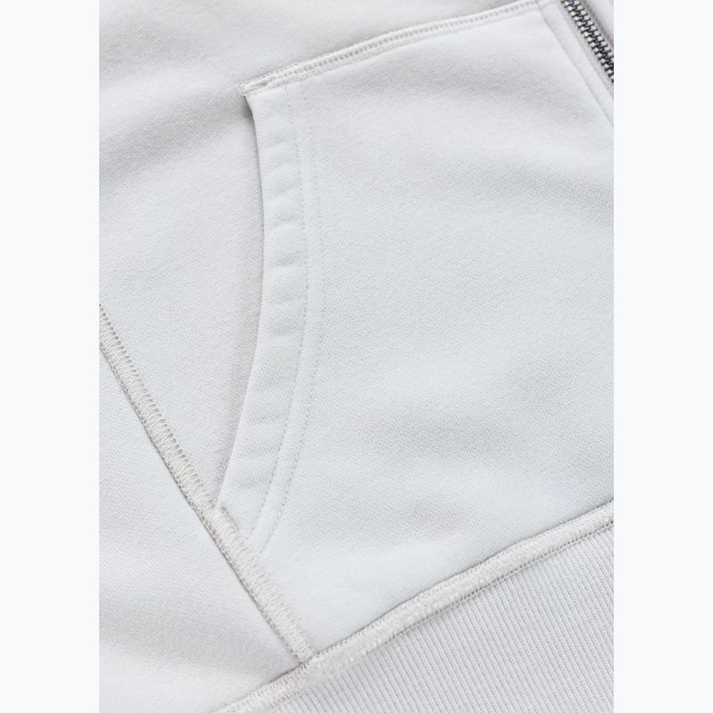 Women's sweatshirt Pitbull Santa Muerte Hooded Zip white stone 14