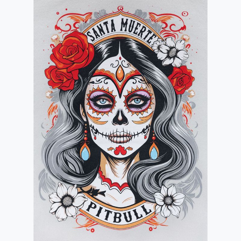 Women's sweatshirt Pitbull Santa Muerte Hooded Zip white stone 15