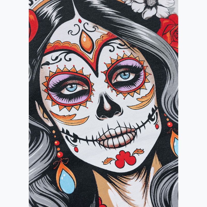 Women's sweatshirt Pitbull Santa Muerte Hooded Zip white stone 16