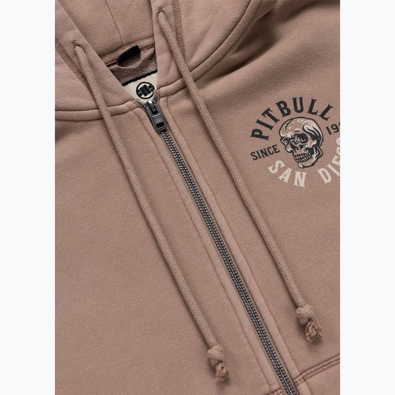 Women's sweatshirt Pitbull Skull Surf Hooded Zip chocolate mousse 9