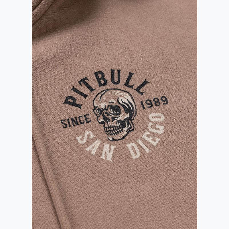 Women's sweatshirt Pitbull Skull Surf Hooded Zip chocolate mousse 10