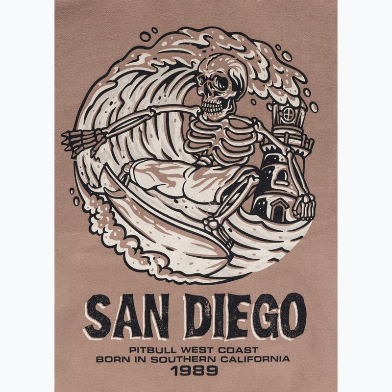 Women's sweatshirt Pitbull Skull Surf Hooded Zip chocolate mousse 11