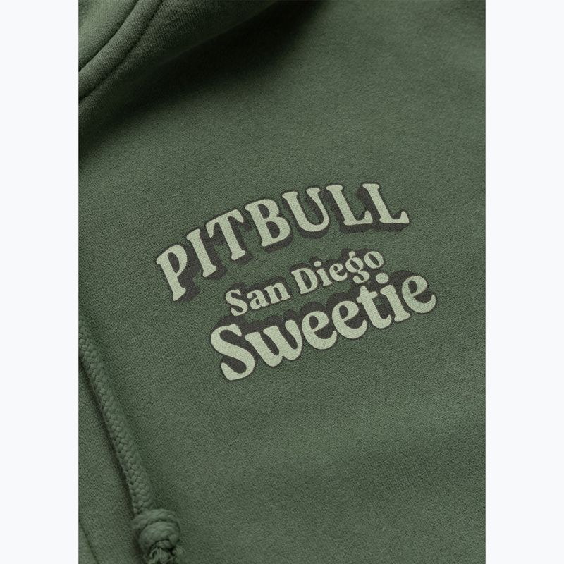 Women's sweatshirt Pitbull Sweetie Hooded Zip sage green 9