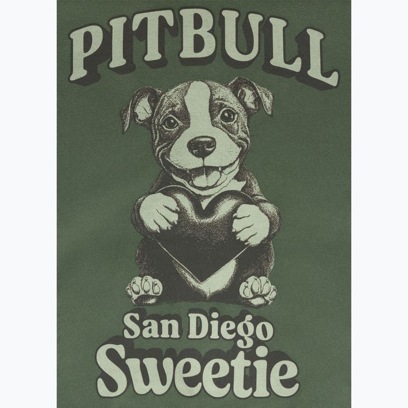 Women's sweatshirt Pitbull Sweetie Hooded Zip sage green 10