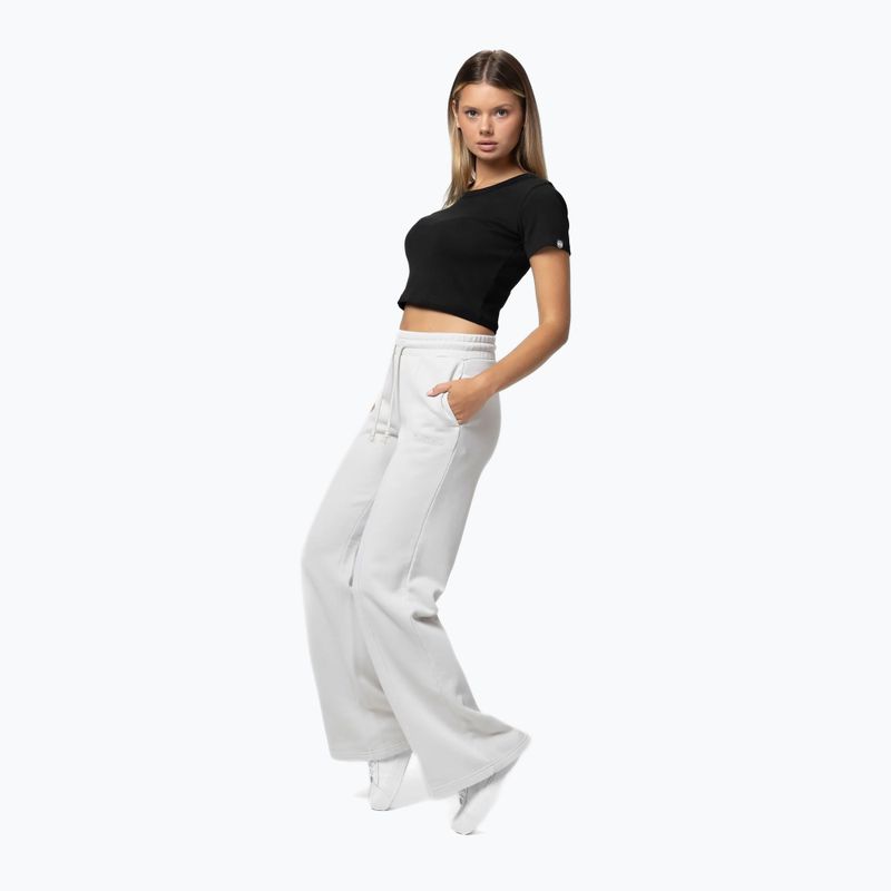 Women's trousers Pitbull Lovia Wide white stone 4