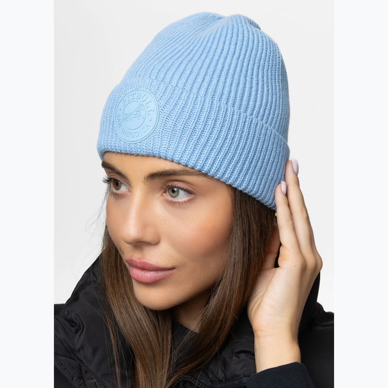Winter hat Pitbull Beanie San Diego Ca light blue 4
