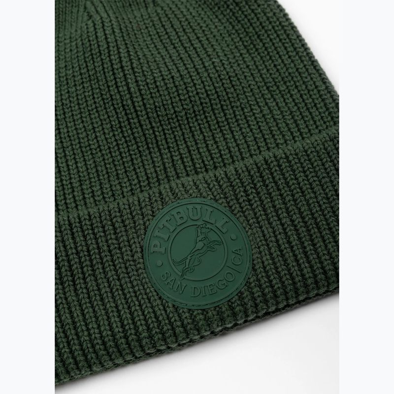 Winter hat Pitbull Beanie San Diego Ca dark green 2