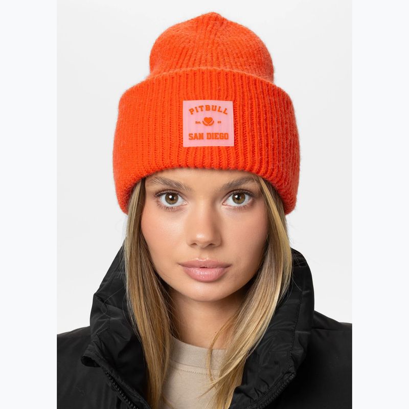 Winter hat Pitbull Beanie Love PB fluo orange 3