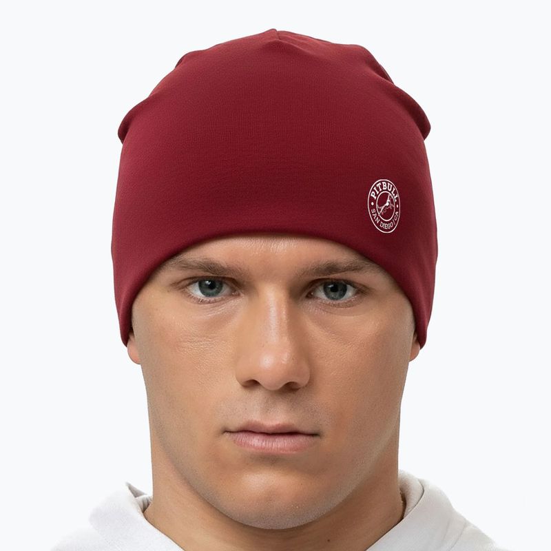 Winter hat Pitbull San Diego Ca Beanie burgundy 3