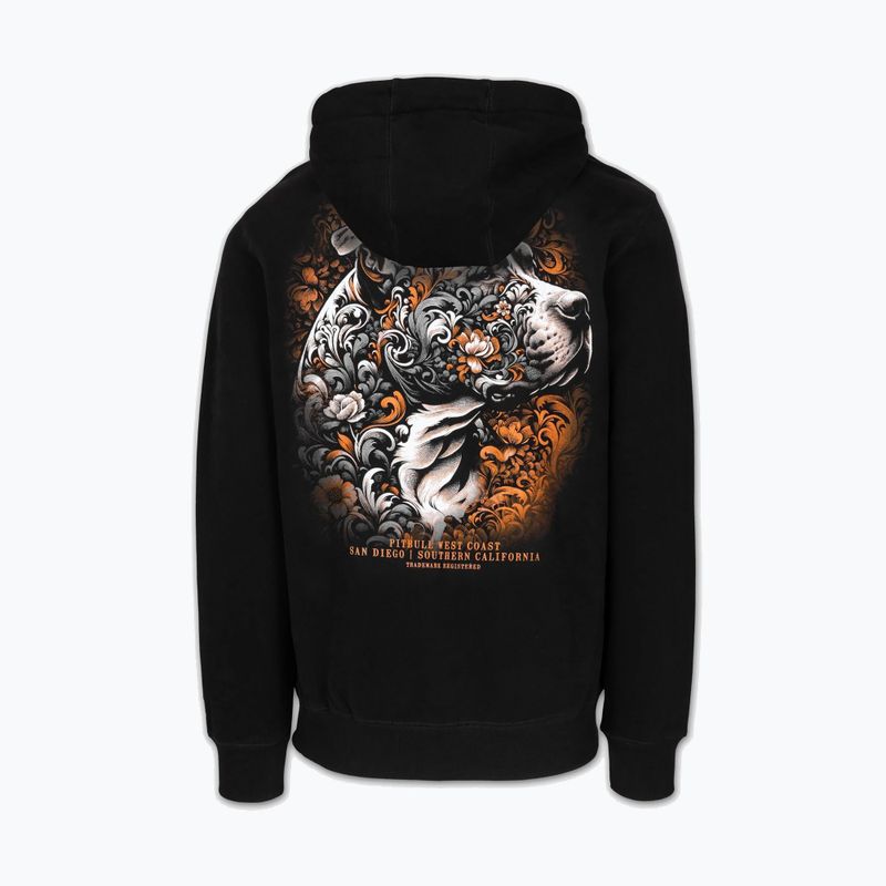Men's sweatshirt Pitbull Tattoo Hooded black 2