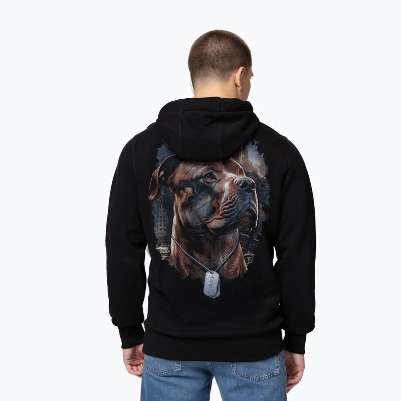 Men's sweatshirt Pitbull Hero Hooded black 2