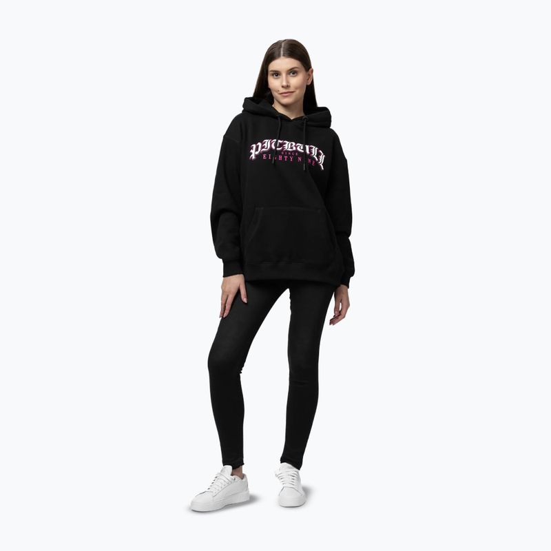 Women's sweatshirt Pitbull Tattoo Hooded black 2