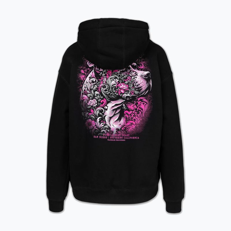 Women's sweatshirt Pitbull Tattoo Hooded black 6