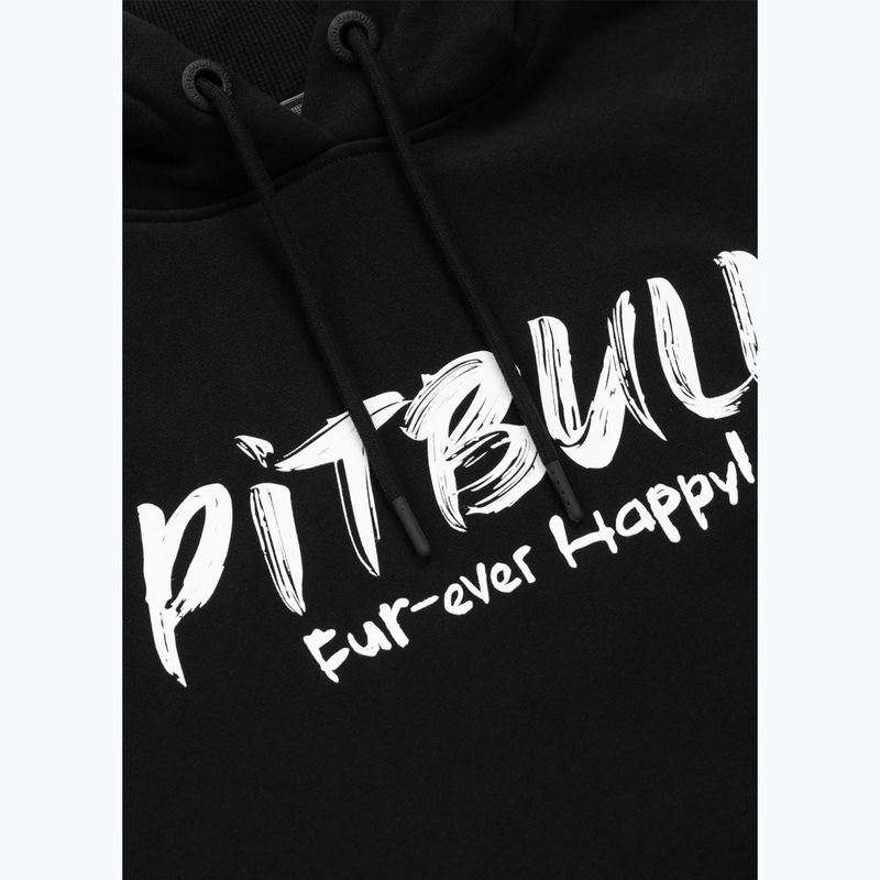 Women's sweatshirt Pitbull Puppy 2 Hooded black 3