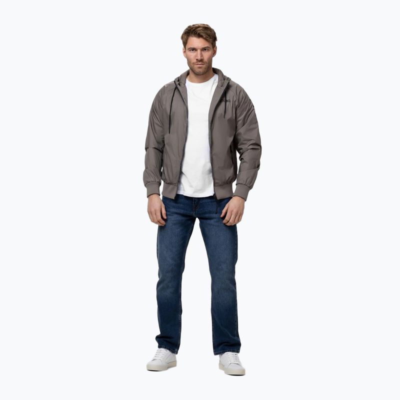 Men's jacket Pitbull Athletic Logo Nylon Hooded taupe 2
