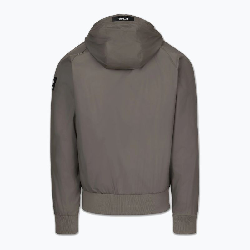 Men's jacket Pitbull Athletic Logo Nylon Hooded taupe 6