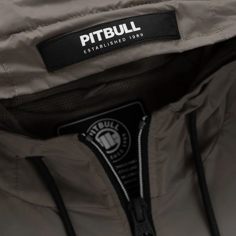 Men's jacket Pitbull Athletic Logo Nylon Hooded taupe 9