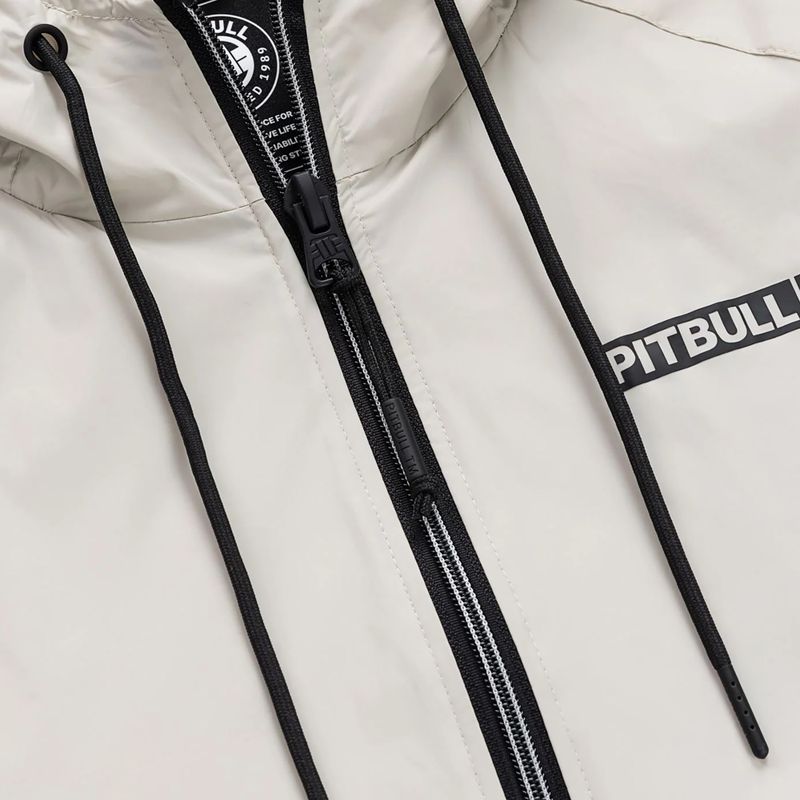 Men's jacket Pitbull Athletic Logo Nylon Hooded light sand 7