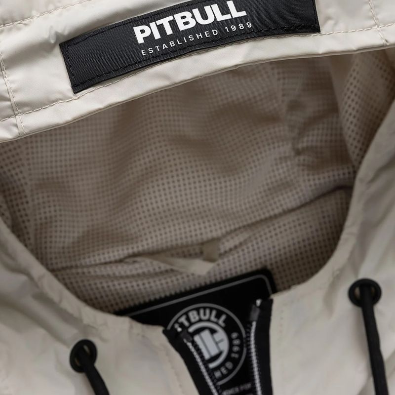 Men's jacket Pitbull Athletic Logo Nylon Hooded light sand 8