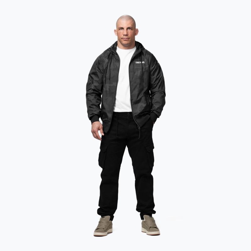 Men's jacket Pitbull Athletic Logo Nylon Hooded black 2