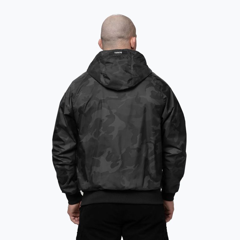 Men's jacket Pitbull Athletic Logo Nylon Hooded black 3