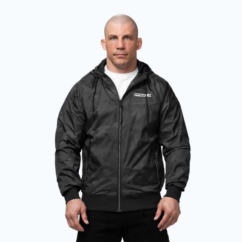 Men's jacket Pitbull Athletic Logo Nylon Hooded black 4