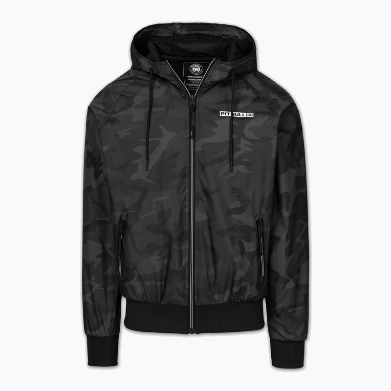 Men's jacket Pitbull Athletic Logo Nylon Hooded black 6