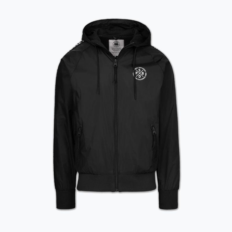 Men's jacket Pitbull Athletic Tape Nylon Hooded black 3