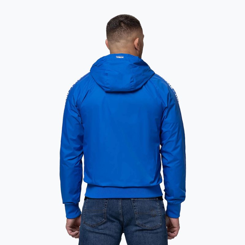 Men's jacket Pitbull Athletic Tape Nylon Hooded electric blue 3