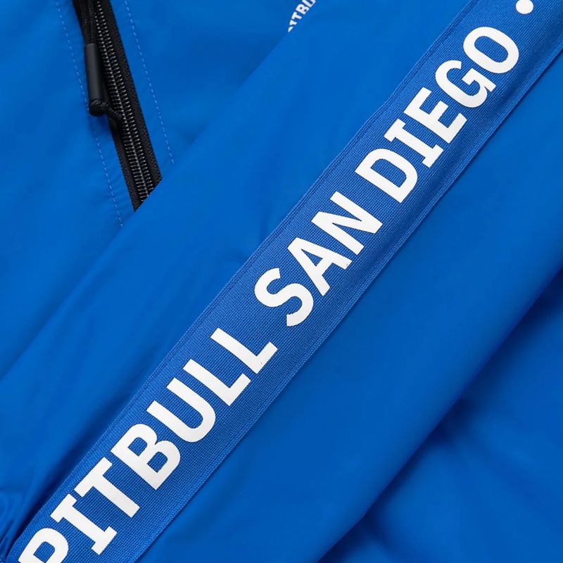 Men's jacket Pitbull Athletic Tape Nylon Hooded electric blue 12