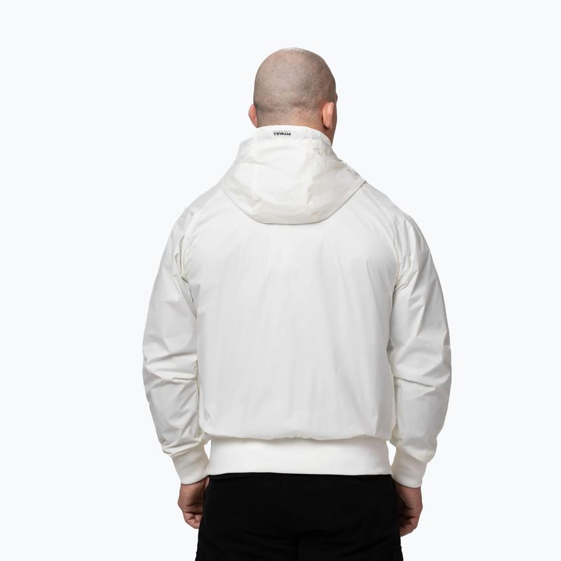 Men's jacket Pitbull Athletic Tape Nylon Hooded off white 3