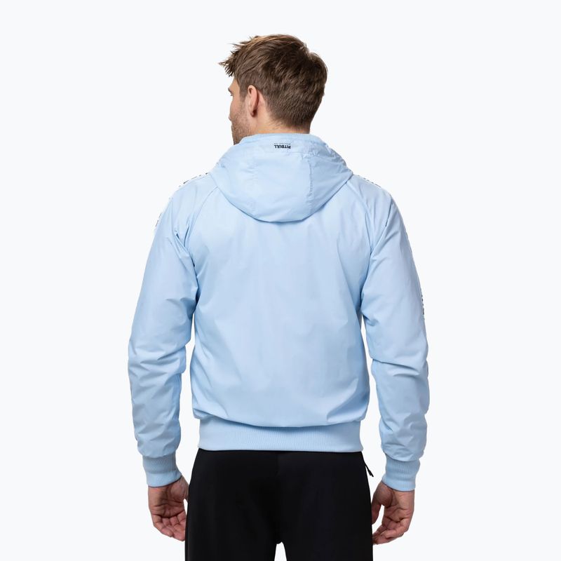 Men's jacket Pitbull Athletic Tape Nylon Hooded light blue 3