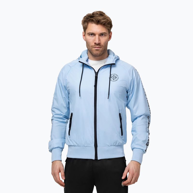 Men's jacket Pitbull Athletic Tape Nylon Hooded light blue 4