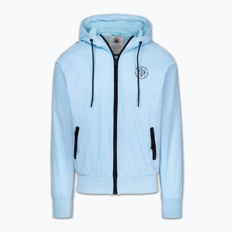 Men's jacket Pitbull Athletic Tape Nylon Hooded light blue 5