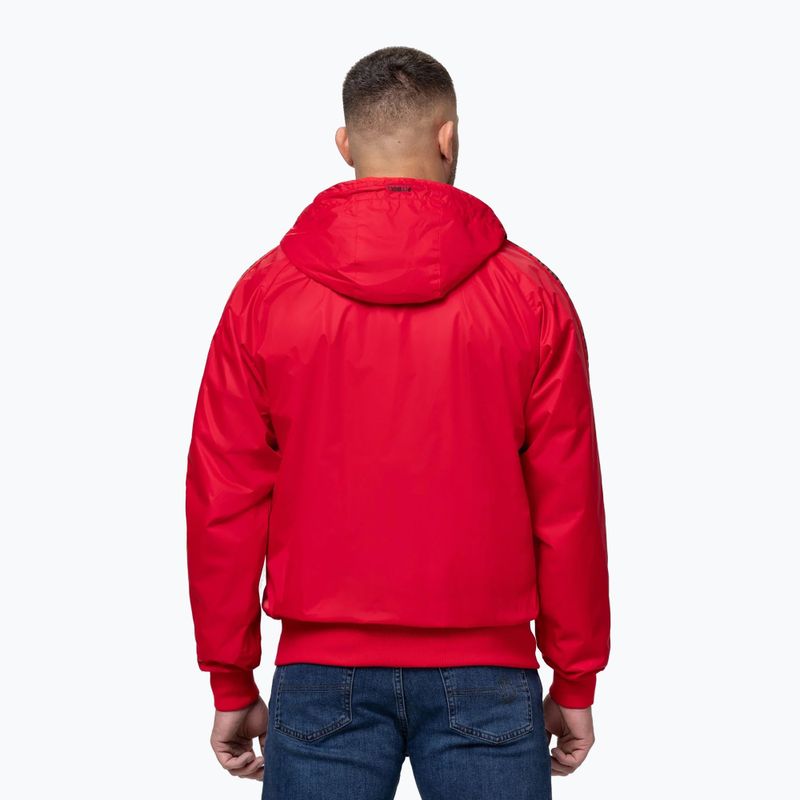 Men's jacket Pitbull Athletic Tape Nylon Hooded red 3