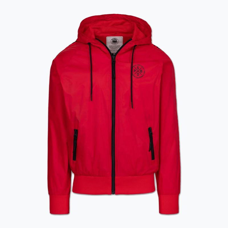 Men's jacket Pitbull Athletic Tape Nylon Hooded red 6