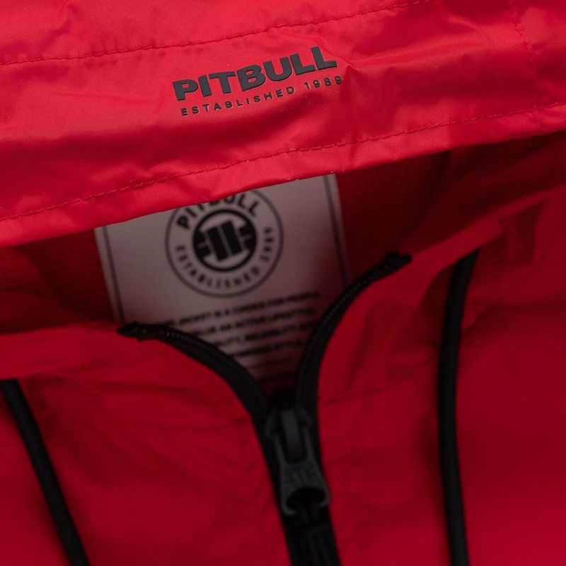 Men's jacket Pitbull Athletic Tape Nylon Hooded red 9