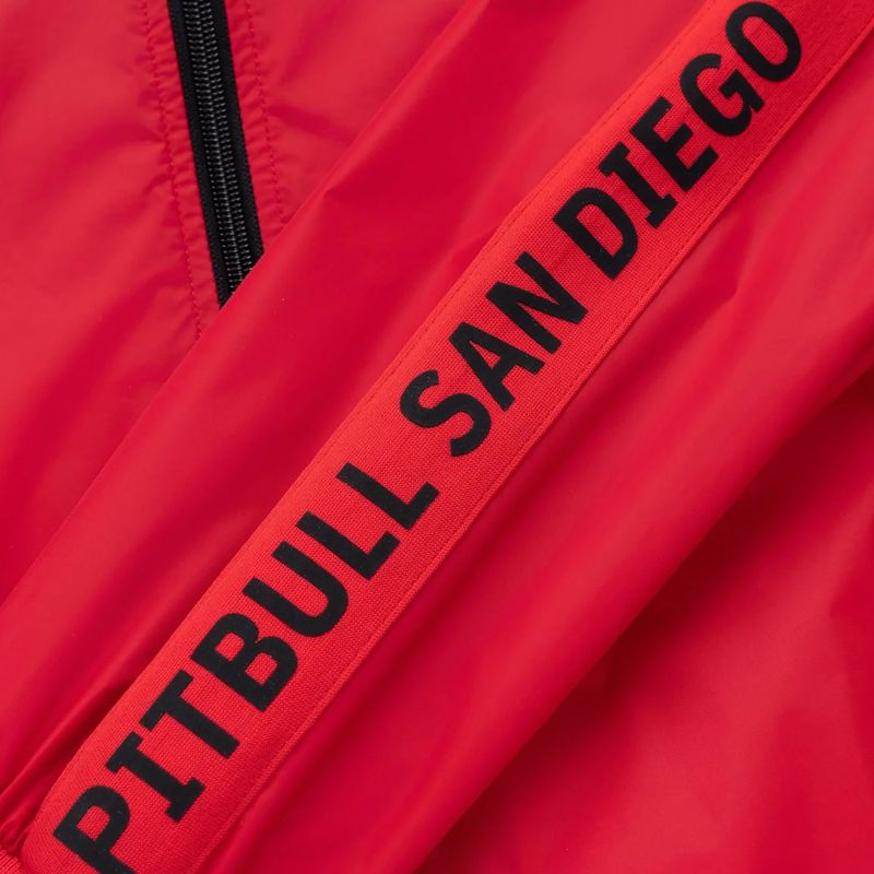 Men's jacket Pitbull Athletic Tape Nylon Hooded red 11