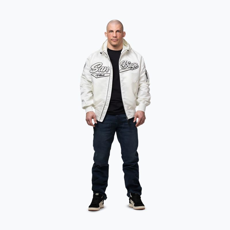 Men's jacket Pitbull Aero Flight Hooded off white 2