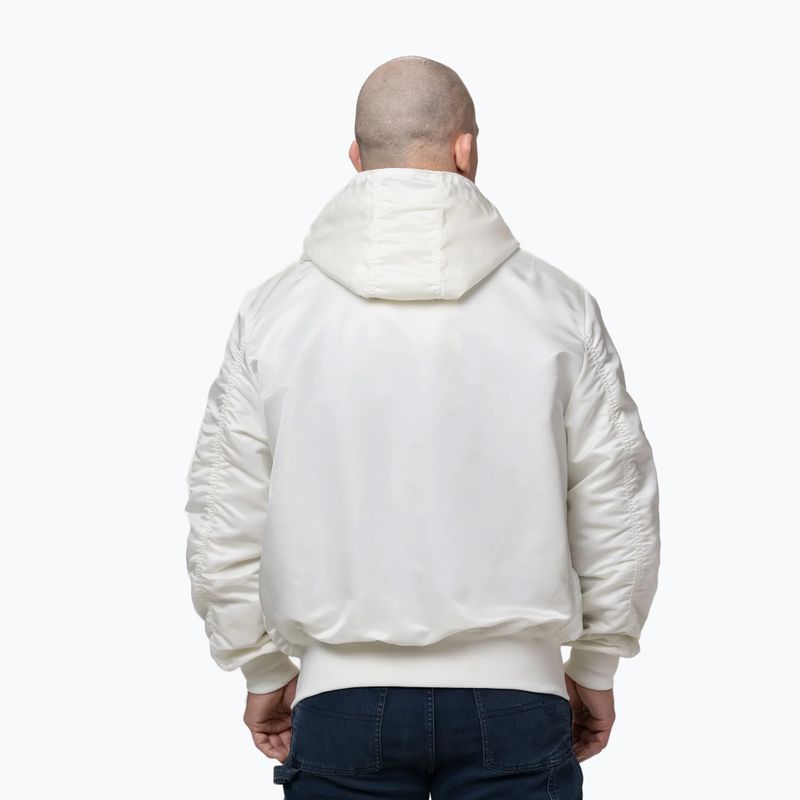 Men's jacket Pitbull Aero Flight Hooded off white 3